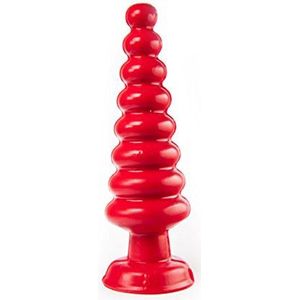 Zizi Teammate - gestructureerde buttplug - 20 cm lang, invoerbaar 18 cm - diameter 20 tot 62 mm, rood