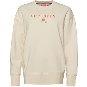 Superdry Code Heraldry Os Crew Sweatshirt voor dames, wit (Rice White), M/L