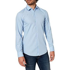 HUGO Heren C-Jenno Slim-Fit overhemd van gemakkelijk te strijken katoen-popeline, blauw (Light/Pastel Blue 459), 40