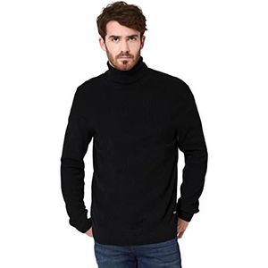 Street One MEN Heren D302088 gebreide trui, zwart, L, zwart, L