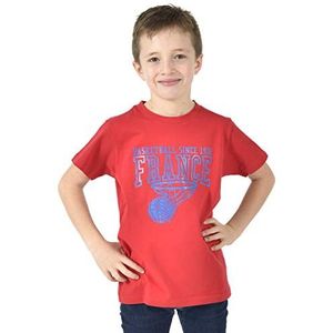 France Basketball T-shirt voor fans, rood, Frankrijk, Since 1932, jongens, 8 jaar