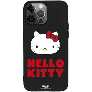 Personalaizer Hello Kitty beschermhoes voor iPhone 15 Pro Max, flexibel, zwart