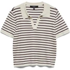 VERO MODA Vmsilje Ss Poloneck Pullover Noos, berk, M