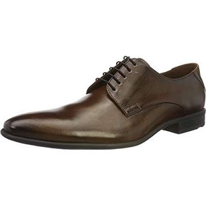 LLOYD Herenschoen NIK, klassieke zakelijke halfhoge schoen van leer met rubberen zool, Bruin Dark Brown 5, 45 EU