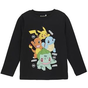 MINYMO Jongens T-shirt met lange mouwen met Pokémon-opdruk, blauw, 98 cm