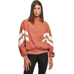 Urban Classics Dames Crinkle Batwing Jacket Jacket, terracotta/wit zand, 4XL EU