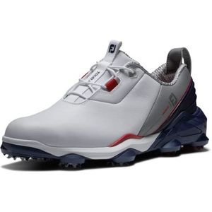 FootJoy Heren Tour Alpha golfschoen, wit/marine/grijs, 8 UK, Wit Navy Grijs, 40.5 EU