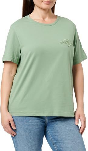 GANT - Tonal Shield SS T-shirt - Kalamata Green - Dames