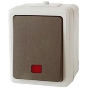 Waterdichte schakelaar met ledverlichting, waterdicht ontwerp, ideaal voor gebruik buitenshuis en in vochtige omgevingen.