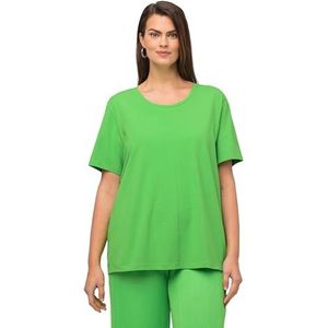 Ulla Popken, Dames, grote maten, T-shirt met ruguitsnijding, appelgroen, 46/48 NL