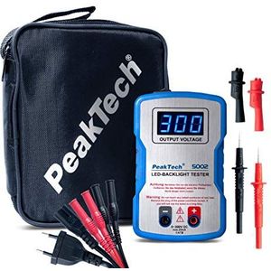 PeakTech 5002 - LED Tester 0-300V DC, LED Panel Component Tester met Soft Start, Verlichting Tester incl. Accessoires, Test Tool, Licht Reparatie, Automatische uitgangsspanning - 100 tot 200 V AC