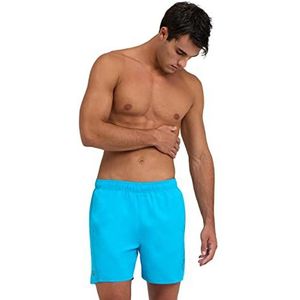 ARENA Fundamentals Logo Boxer R Swim Trunks, Turquoise-Dark Olive, L Men's, Turquoise-dark Olive, L