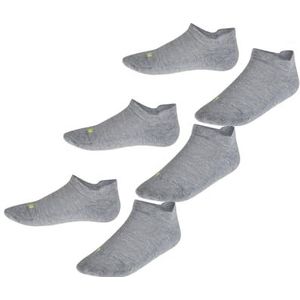 FALKE Uniseks-kind Korte sokken Cool Kick Sneaker Multipack K Sn ademend sneldrogend kort eenkleurig 3 paar, Grijs Light Grey 3400, 27-30