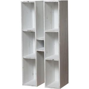 Biscottini Evergreen-House Prikbord met wandplanken, 63,5 x PR18,5 x 63,5 cm (l x b x h), boekenrek voor huishoudelijke artikelen, wandbord, geurvitrine