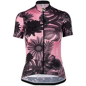 Q36.5 Dames fietsshirt van jersey met Lady Tropical Logo Roze