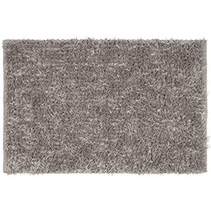 WENKO Badmat Lanas, duurzame douchemat gemaakt van gerecyclede PET-flessen in schapenwollook met antislip-onderzijde, mat wasbaar tot 40 °C, (B × H) 60 × 90 cm, taupe