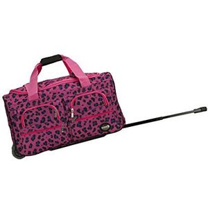 Rockland Rolling Duffel Bag, Magenta Luipaard (paars) - PRD322-MAGENTALEOPARD