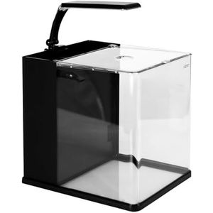 Aqpet Aquarium van glas voor tropische zoet- en zeevissen, compleet met filter, ledverlichting en filtermaterialen, 19 liter, 25 x 27 x 27 cm