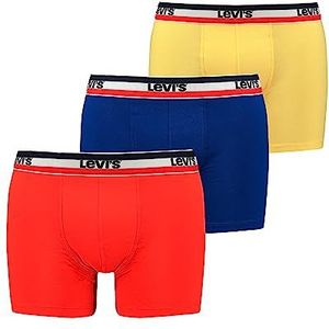 Levi's Heren Sportswear Logo Boxer Briefs (verpakking van 3 stuks), rood/blauw/geel., XXL