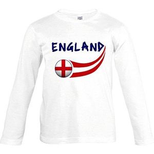 Fan-shirt, Engeland, wit, L/S