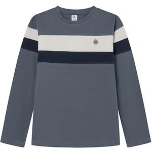 SPRINGFIELD Lange mouwen T-shirt C/S piqué lange mouwen, blauw, 7-8 jaar jongens