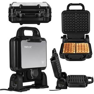 Zeegma - Gofree Chef Pro - Wafelijzer - 180° Draaibaar - 1200W - Antiaanbaklaag