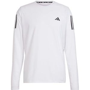 adidas Heren Own The Run shirt met lange mouwen, L wit