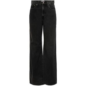 Only Dames Onlhope Ex Hw Wide Dnm Ana129 Noos Jeans, Black Denim, 30 W/34 L EU, Zwarte Denim, 30W x 34L