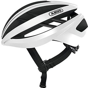 ABUS Aventor Racefiets Helm - Zeer goed geventileerde Fietshelm voor Professionele Wielrenners, voor Dames en Heren - Wit, Maat L