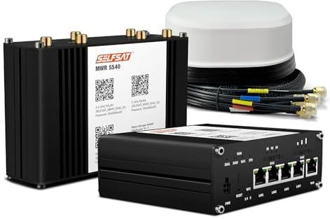 Selfsat - MWR 5540 - WLAN Router - Wit - 5G Cat 12 tot 26 Gbps incl SATCO 5G Antenne