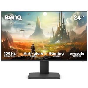 BenQ GW2491E 24 Inch Gaming Monitor, 100Hz, IPS, 1080p FHD, Eye-Care, HDMI, DisplayPort, 1080 x 1920, extra smalle bezel, TÜV-gecertificeerd, Flicker-free, Low Blue Light Plus, Eye-CareU (2025 New)