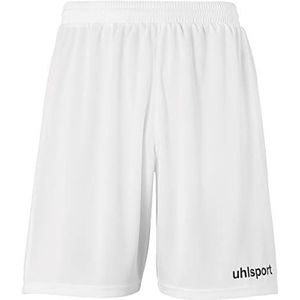 uhlsport Performance Shorts heren shorts sport voetbal fitness wandelen fietsen loopshorts korte broek loopbroek zomer 100% gerecycled polyester wit/zwart - maat 152