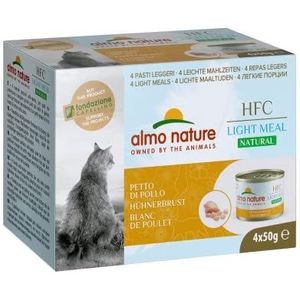 Almo Nature HFC Natural Light Meal - Chicken White - Natvoer voor volwassen katten: 4 dozen van 50 g