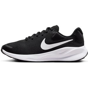 Nike Revolutin 7 Sneakers voor dames, Zwart Wit, 41 EU