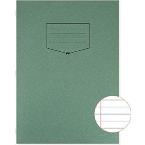 Silvine Tough Shell A4 oefening boek, 80 pagina's 8mm Feint & Marge, donkergroen gelamineerd cover [Pack van 50]