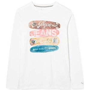 Pepe Jeans Owen T-shirt voor jongens, wit (wit 802), 6