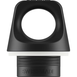 SIGG Screw Top Black sluiting (eenheidsmaat), reserveonderdeel voor Sigg drinkfles met smalle hals of WMB-adapter, lekvrije sluiting, kunststof, zwart