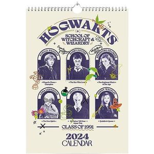 Grupo Erik A3 Kalender 2024 Harry Potter - Wandkalender 12 maanden - Familiekalender - 29,7x42 cm