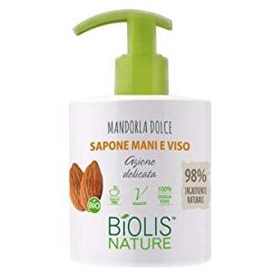 Biolis Nature Sanfte Hand- und Gesichtseife mit süßer Mandel, 300 ml