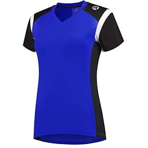 Rogelli Dames Eabel Running Korte Mouw T-Shirt-Royal Blauw/Zwart/Wit, X-Small