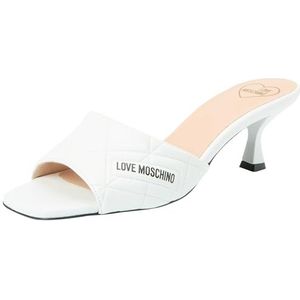 Love Moschino JA28025G0IIE0100, SABOTD.ROCCHETTO55 kwast wit dames, 36 EU, Wit, 36 EU