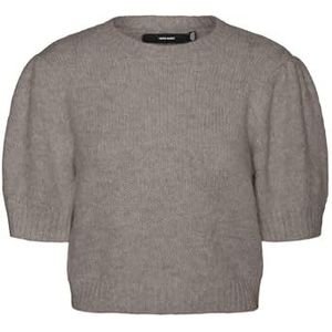 VMNOVAH SS O-Neck Puff Pullover GA NOOS, Moon Rock/Detail: melange, S