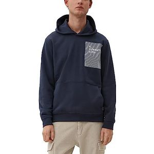 s.Oliver Bernd Freier GmbH & Co. KG Heren sweatshirt met capuchon, lange mouwen, blauw, XXL, blauw, XXL