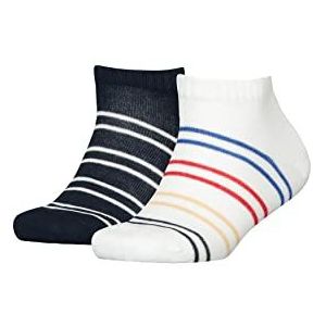 Tommy Hilfiger Unisex TH Kids 2P Sport Stripe Sneakers, White/Tommy Original, 27/30, White/Tommy Original, 27/30 EU