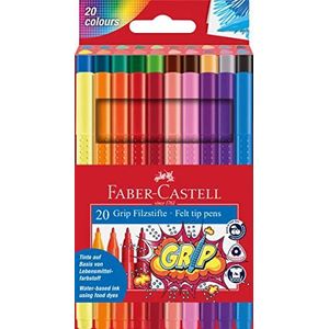Faber-Castell 155320 - viltstift GRIP Colour Marker, etui met 20 stuks