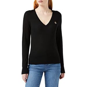 Ted Baker Dames Wmk-abiygal-Merino Edit V-hals Pullover Sweater, Zwart, 40 NL