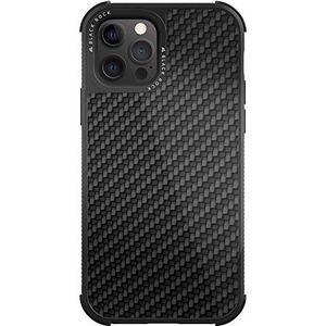 Black Rock - Hoes Robuuste Case Real Carbon geschikt voor Apple iPhone 12/12 Pro I Carbon telefoonhoes, Fiber Cover (Carbon Zwart)
