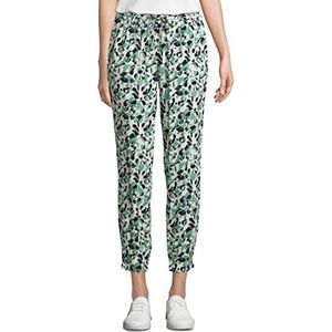 TOM TAILOR Dames stoffen broek 1031015, 29722 - Offwhite Green Floral Design, 34W / 30L