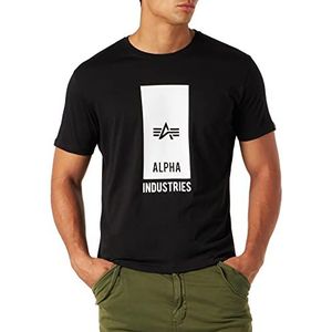 Alpha Industries Blok Logo T Shirt voor Mannen Black