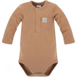 Pinokio Bodysuit Polo Long Sleeve LE Tigre, 100% katoen, bejge, jongens 62-92 (62), bejge le tigerte, 62 cm